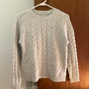 Rachel Zoe Gray Cable Knit Sweater